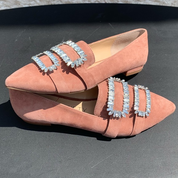 Sole Society Shoes - Sole Society Pink Kelynn Embellished Loafer